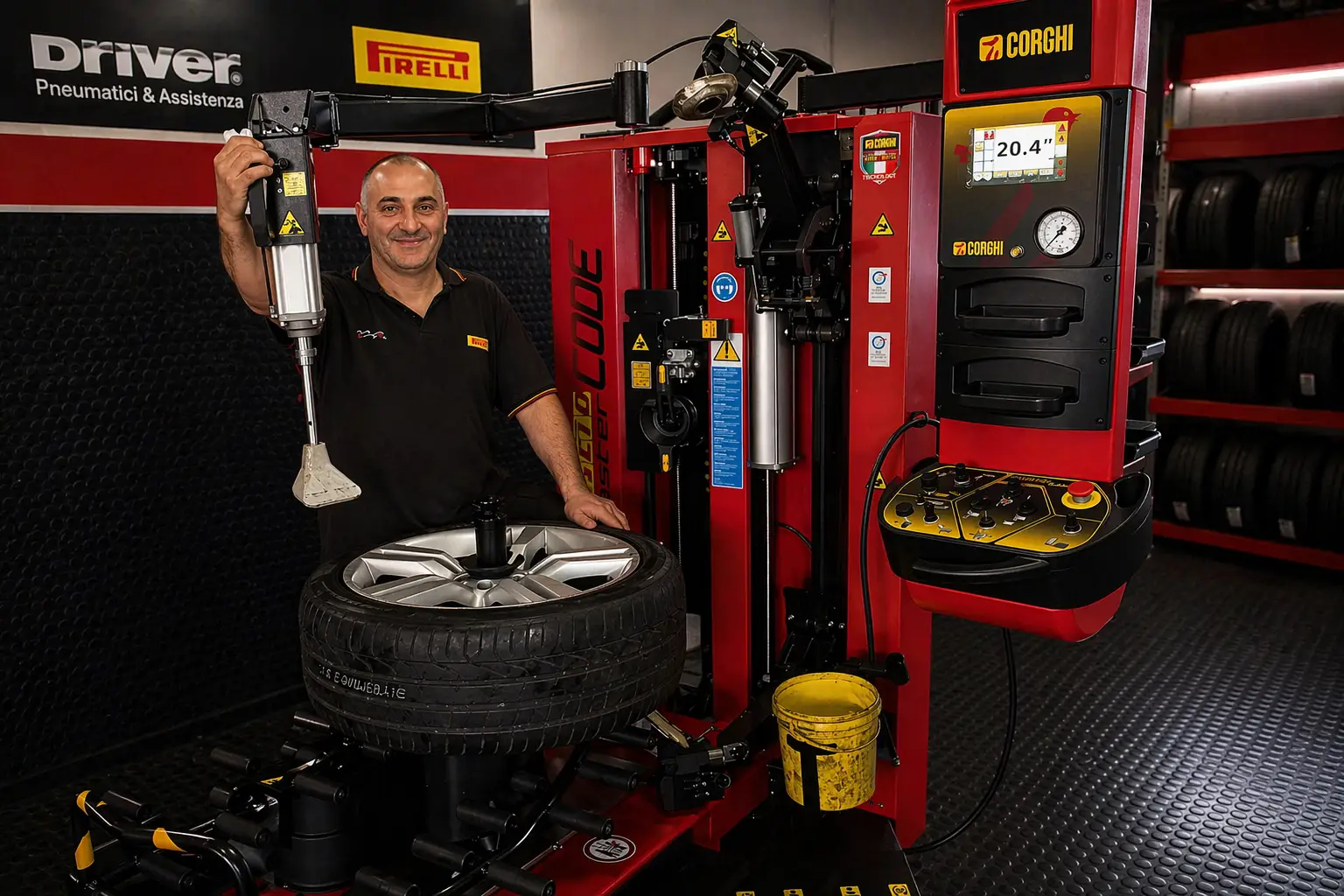 Convergenza Hunter, equilibratura CEMB e diagnosi TPMS in officina specializzata